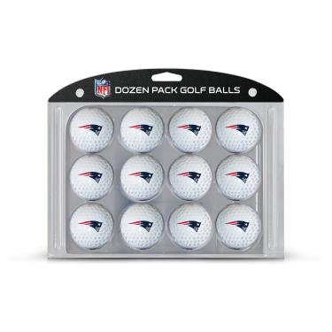 Imagem de Team Golf NFL New England Patriots 12 bolas de golfe tamanho regulamentado, pacote com 12, impressão colorida durável do time