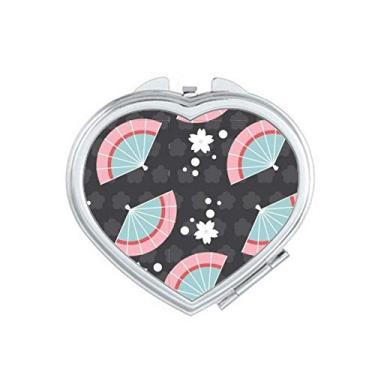 Imagem de Blue Pink Fans Japan Spots Espelho com ampliação de viagem, portátil, bolso para maquiagem