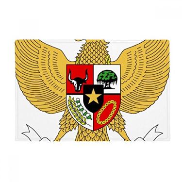 Imagem de DIYthinker Tapete de chão com emblema nacional da Indonésia, tapete antiderrapante para porta de banheiro