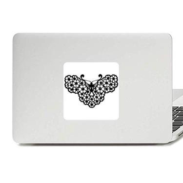 Imagem de Borboleta com asas florais Decalque Vinil Paster Laptop Adesivo Decoração PC