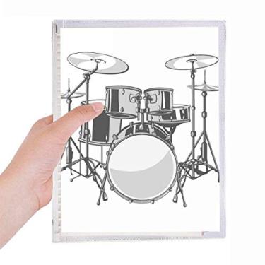 Imagem de Kit de bateria musical musical Energy Illustrate Notebook folha solta diário recarregável papelaria