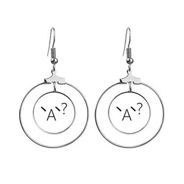 Imagem de Lovely Kaomoji Brincos de Expressão Enigmática Joia Círculo de Argola