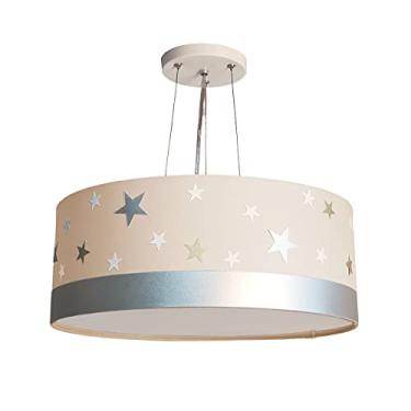 Imagem de Lustre Pendente Infantil Estrelas Cúpula 40x15 2E27 Cor: Crú