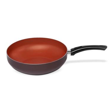 Imagem de Frigideira Wok Multiflon Terracota com Revestimento Ultra 7 Marrom - 28 cm