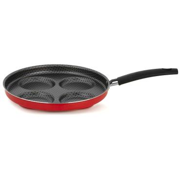Imagem de Frigideira para Ovos Multiflon Gourmet com Revestimento Antiaderente Ultra 7 Vermelha - 26 cm