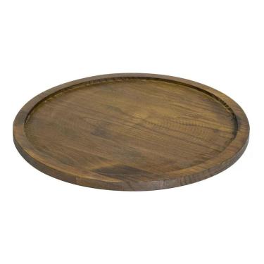 Imagem de Kit C/ 4 Bandeja Para Pizza Madeira Maciça Forma De 35cm