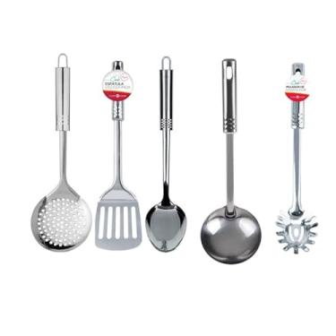 Imagem de Kit Utensílio de Cozinha em Inox 5 Peças