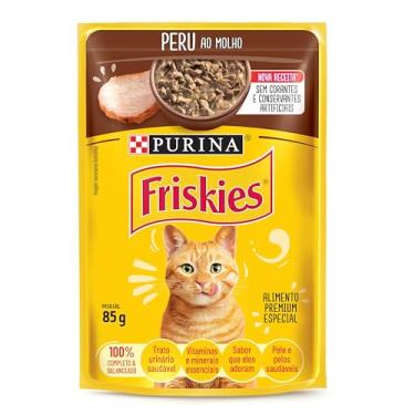 Imagem de Purina Friskies Ração Úmida Friskies Sachê Para Gatos Adultos Sabor Peru Ao Molho - 85G Purina De Raça Adulto - Sabor Peru