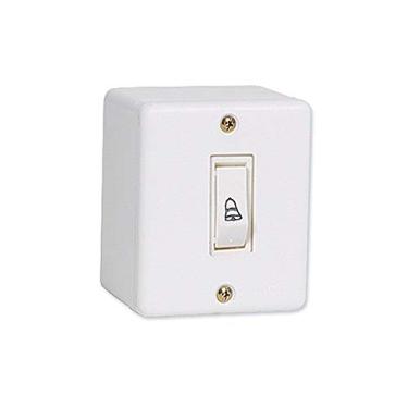 Imagem de Pulsador De Campainha Linha Box Branco 6A 250V