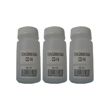 Imagem de Kit 3 Solução Calibração Cd-14 1,413Ms Utilizada Condutivímetro Digital Cd-840/850/860 Cdr-870 100Ml Instrutherm