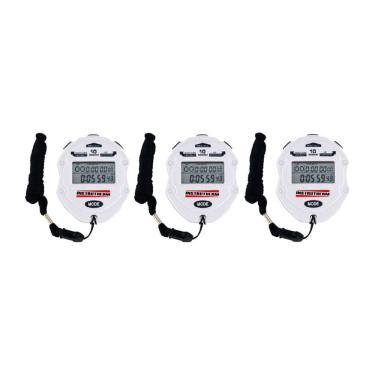 Imagem de Kit 3 Cronômetro Digital 99 Lap Split 10 Memórias Relógio Calendário Alarme Contador Temporizador Cd-3000 Portátil