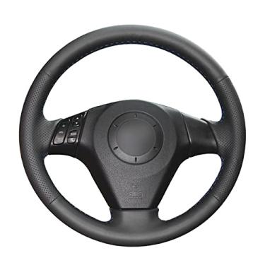 Imagem de Capa de volante de carro em couro preto e antiderrapante costurada à mão, adequada para Mazda 3 Axela 2004 a 2009 Mazda 5 Mazda 6 Atenza Mazda MPV