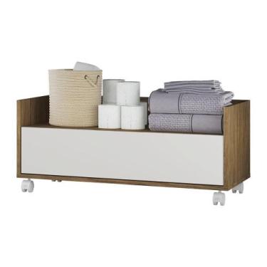 Imagem de Gabinete de Banheiro com Rodízios Multimóveis 80 cm FG2608 Rustic/Bran
