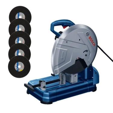 Imagem de Serra Policorte Bosch GCO 14-24 2400W com 5 Discos, 220V