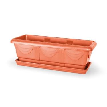 Imagem de Vaso Jardineira com Prato 80 cm Nutriplan cor, Cerâmica