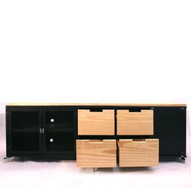 Imagem de Rack Para Tv Central Park - Estilo Industrial Em Ferro - Seu Bento Mob