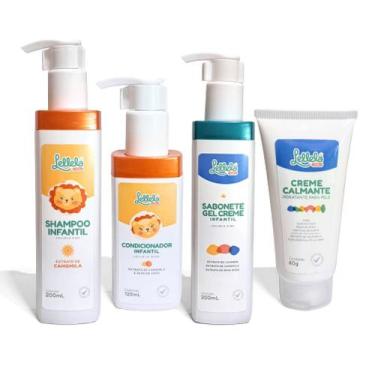 Imagem de Meu Primeiro Kit Banho Infantil Lellela com Shampoo, Condicionador, Sa