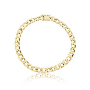 Imagem de Pulseira Masculina Ouro 18k Grumet Grossa Fecho Gaveta - ThiLe Jóias, 