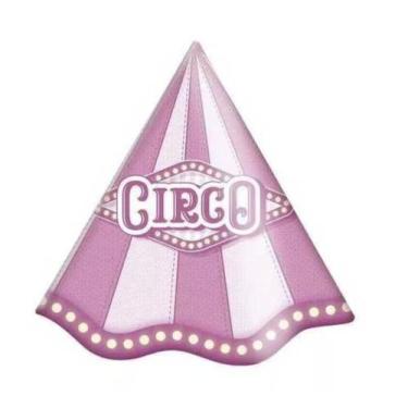 Imagem de Chapéu de Aniversário Festa Circo Rosa 8 Uni Festcolor - Inspire sua F
