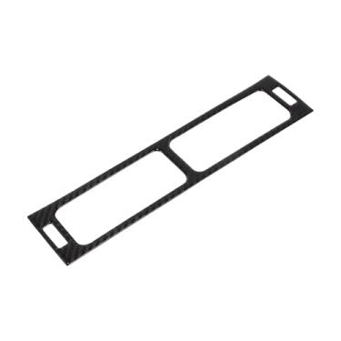 Imagem de TUCKBOLD Capa adesiva de moldura de ventilação de saída de ar condicionado para Chevrolet Suburban Avalanche Silverado LTZ 07-13 Acabamento interior do console central fibra de carbono preta