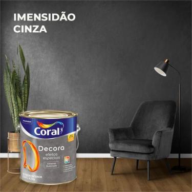 Imagem de Decora Efeitos Especiais Cimento Queimado Coral 4,1kg, Imensidão Cinza