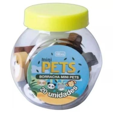 Imagem de Borracha Mini Pets Pote Com 20 Unid - Tilibra