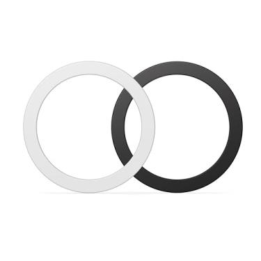 Imagem de andobil 2 adesivos de anel magnético para carregamento sem fio, ultrafinos (0,4 mm) adesivos Magsafe compatíveis com iPhone 16/15/14/13/12 séries, Samsung Galaxy, Google Pixel Series, acessórios