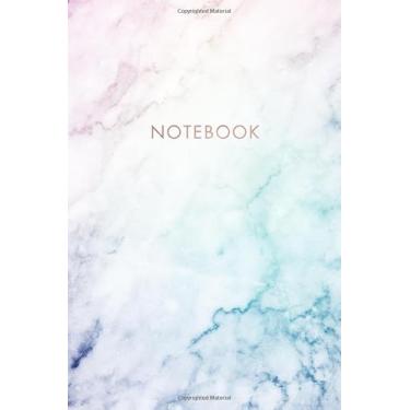 Imagem de Notebook: Rainbow Marble and Faux Rose Gold - Dotted Bullet Grid Journal (6 x 9 inches) - 120 Dot Pages