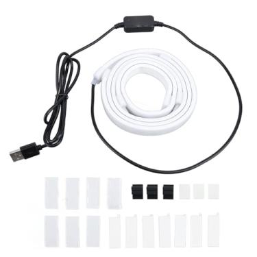 Imagem de Luz de Jogos para Monitor de 32 Polegadas para PC, RGB LED Trind Backlights Atrás da TV Com 3 Modos de Iluminação, Luzes de Tira LED que Sincronizam a Barra de Luz do Computador