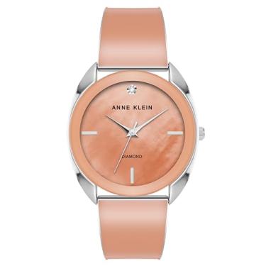 Imagem de Anne Klein Relógio feminino genuíno com mostrador de diamante, rosa