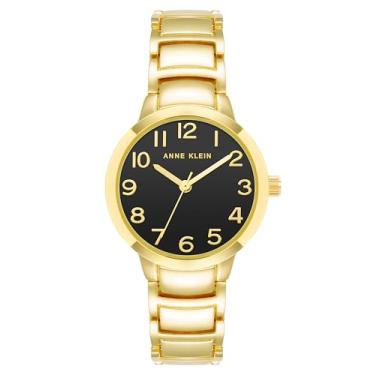 Imagem de Anne Klein Relógio feminino fácil de ler, Dourado