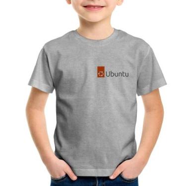 Imagem de Camiseta Infantil Ubuntu Linux - Foca na Moda, Cinza, 4