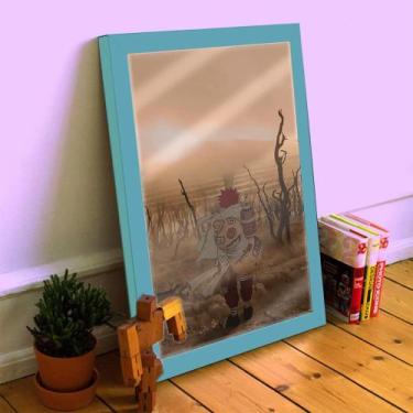 Imagem de Quadro Decorativo Naruto Gaara Deserto FanArt 33x25 C/ Vidro - Genéric
