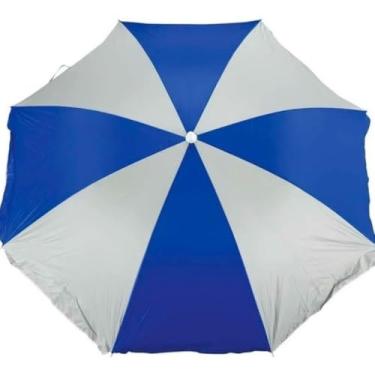 Imagem de Guarda Sol Praia Gigante 1,80m Piscina e Pesca(1,80,Azul e Branco)