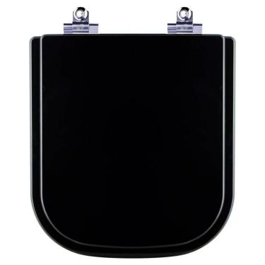 Imagem de Assento Sanitário Laqueado Soft Close Elite Preto Para Vaso Celite