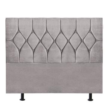 Imagem de Cabeceira Estofada Istambul Capitonê 140cm Casal Box Quarto Suede Cinza Claro - Gat Magazine