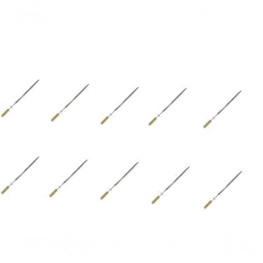 Imagem de Kit 10 Espetos Lâmina Inox Giratório Lobo Churrasqueiras Tamanho 30