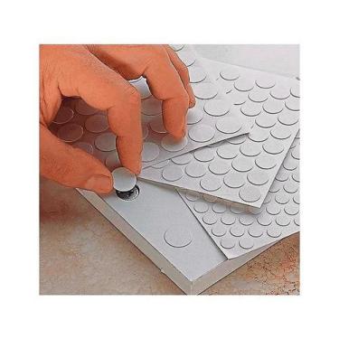 Imagem de Tapa Furos Adesivo Branco Esconder Tampar Furos Pvc 13mm Reforçado 416