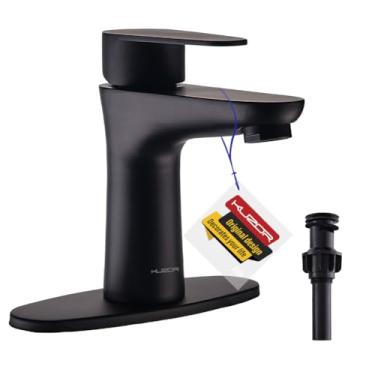 Imagem de KUZOR 1 peça torneiras de banheiro de aço inoxidável 304, instalação de 5 minutos, torneira de pia de furo único fácil de manusear - para banheiro/penteadeira/trailer - altura da torneira de 15 cm,