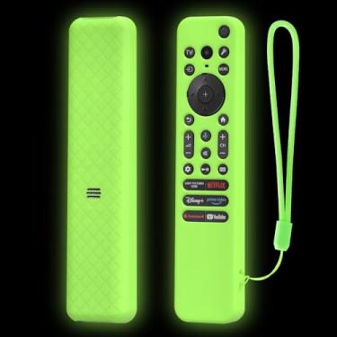 Imagem de LEFXMOPHY Capa para controle remoto Sony RMF-TX910U / TX920U TV, capa de silicone que brilha no escuro - verde limão