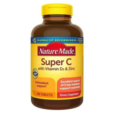 Imagem de Suplementa Nature Mades Super C com vitamina D3 e zinco - Marca Própri