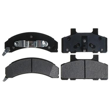 Imagem de ACDelco Conjunto de pastilhas de freio a disco dianteiro semi-metálico prata 14D215M com sensor de desgaste