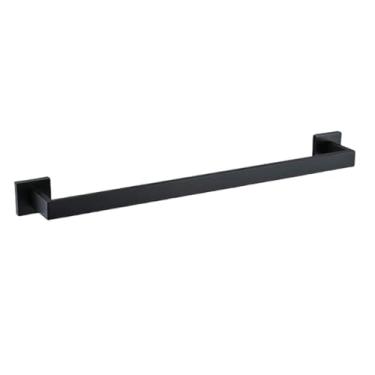 Imagem de Conjunto de acessórios para banheiro preto fosco com prateleira de parede, suporte para rolo de papel higiênico, gancho para roupão, toalheiro e anel - Hardware completo para banheiro (toalheiro