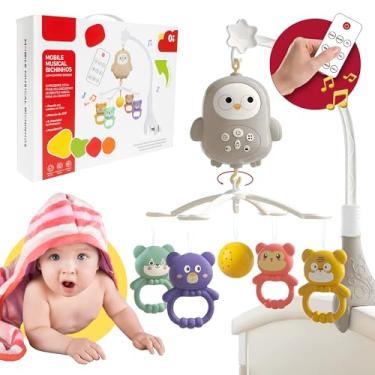 Imagem de Móbile Musical Para Berço Bebê Mobile Com Controle Chocalho Giratório Toca Musica