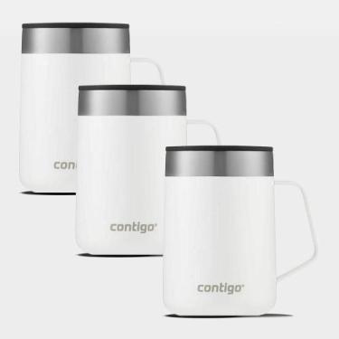 Imagem de Kit com 3 Canecas Térmicas Street Branca Contigo  414ml, Único