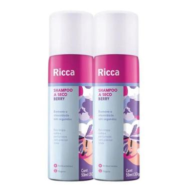 Imagem de Kit 2 Shampoo a Seco Ricca de Bolso Remove Oleosidade Berry 50ml