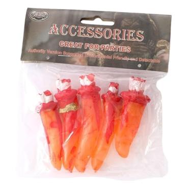 Imagem de YIJU Dedos decepados de Halloween, enfeites realistas e assustadores, acessórios de brincadeira para festas em quartos mal-assombrados, Sangrento