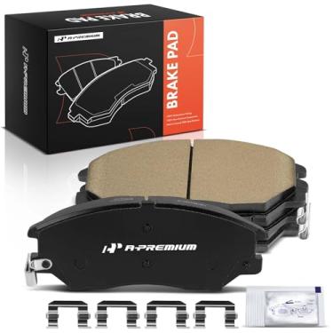 Imagem de A-Premium Conjunto de pastilhas de freio a disco de cerâmica frontal compatível com modelos Kia e Hyundai - Amanti 2004-2006, XG350 2003-2005, 4 peças