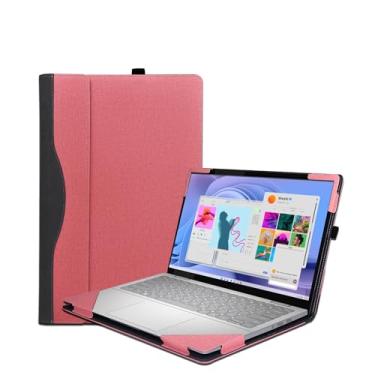 Imagem de Capa de laptop para Dell 14 Plus DB14250 e Pro 14 PC14255/PC14250 e Pro14 Plus PB14250 /PB14255, capa protetora de couro PU, acessórios para bolsa para notebook (rosa)