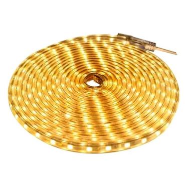 Imagem de Mangueira Fita Led Chata 5050 5m Branco Quente 6mm 220v